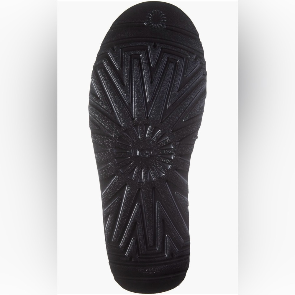 UGG Scuff Slippers Black Suede Sheepskin Men’s 8 - Picture 10 of 11